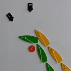 Standard set of  magnetic boats, protest kit - whiteboard