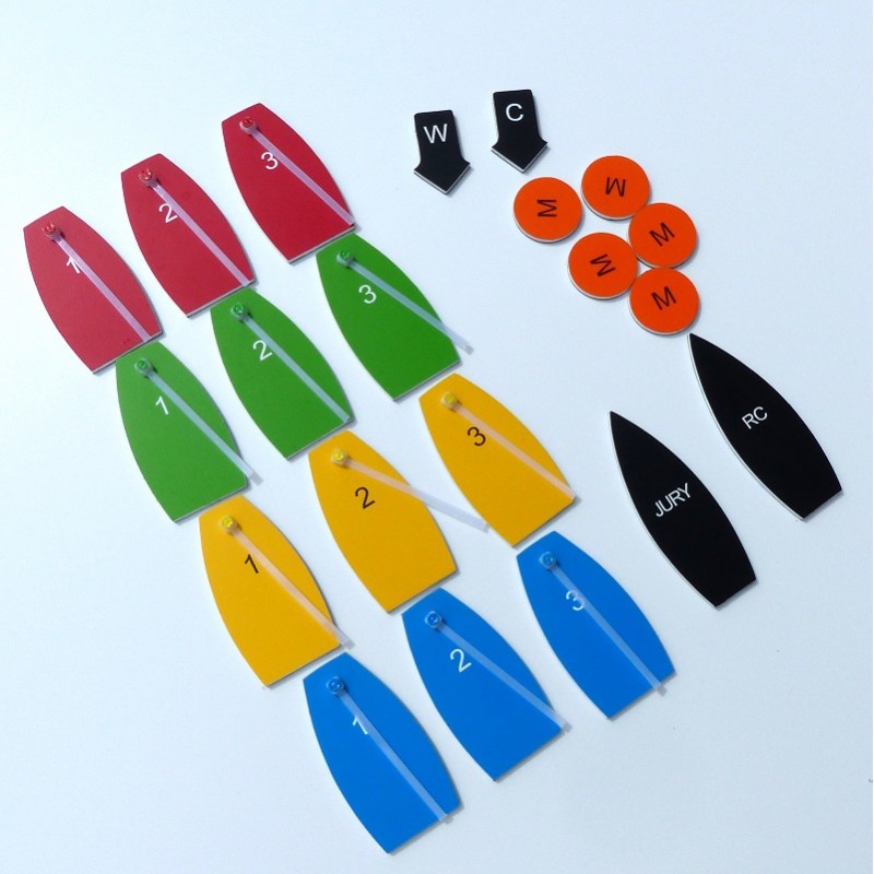 Standard set of magnetic optimist boats, protest kit - elements of set