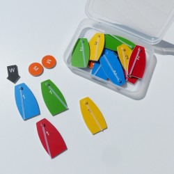 Standard set of magnetic optimist boats, protest kit - box 1